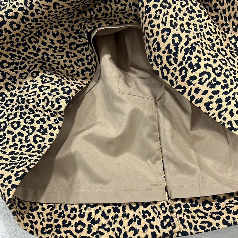 J Crew factory dress‎ sz 4sheath cheetah animal print casual office cocktail